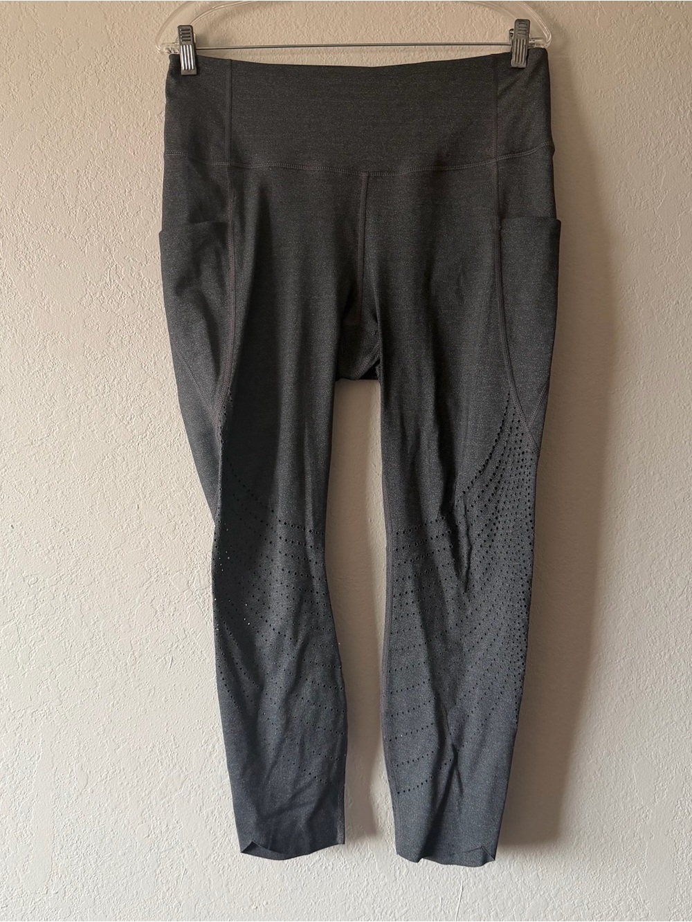 Members Mark, Women's Grey Active Stretchy Pocket Leggings, Size XL